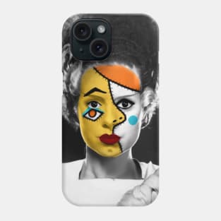 Surreal Cubist Bride of Frankenstein Phone Case