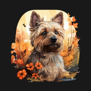 Floral Cairn Terrier Vintage Flower Dog Lover T-Shirt