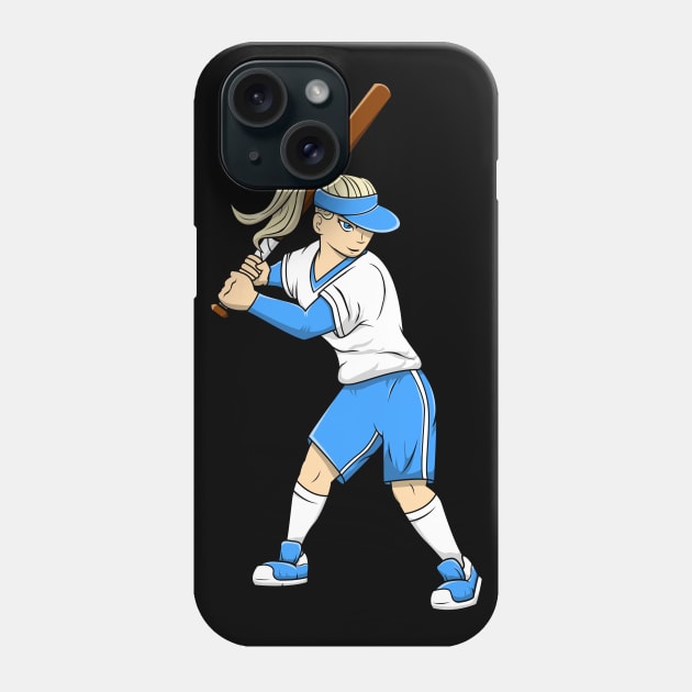 Softball Batter Woman for Softball Girls Phone Case by jkshirts