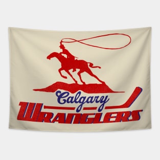 Defunct Calgary Wranglers Hockey Team Tapestry