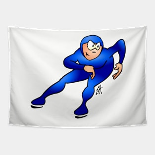 Speed skater Tapestry