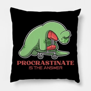 Long Neck Dinosaur - Brachiosaurus. Procrastinate is the answer Pillow