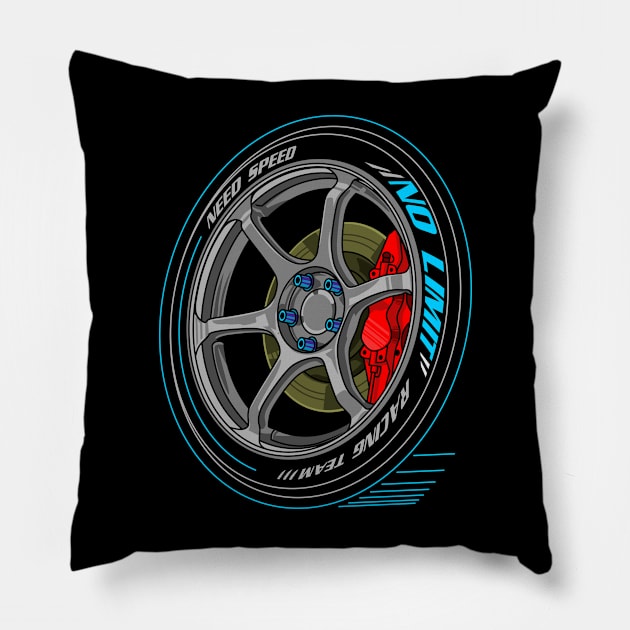 No Limit Wheel Rim Car Pillow by celengan