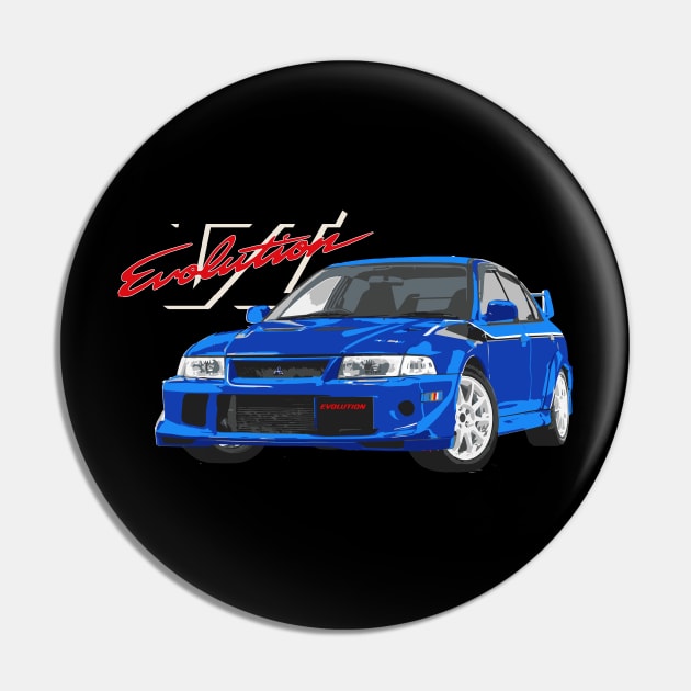 Mitsubishi Lancer Evolution 6 TME Blue Pin by cowtown_cowboy