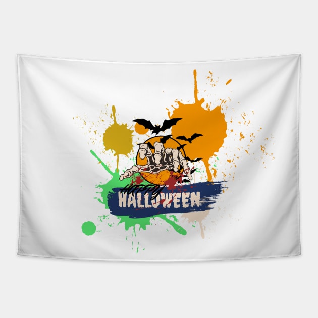 Happy Happy Halloween Tapestry by NICHE&NICHE