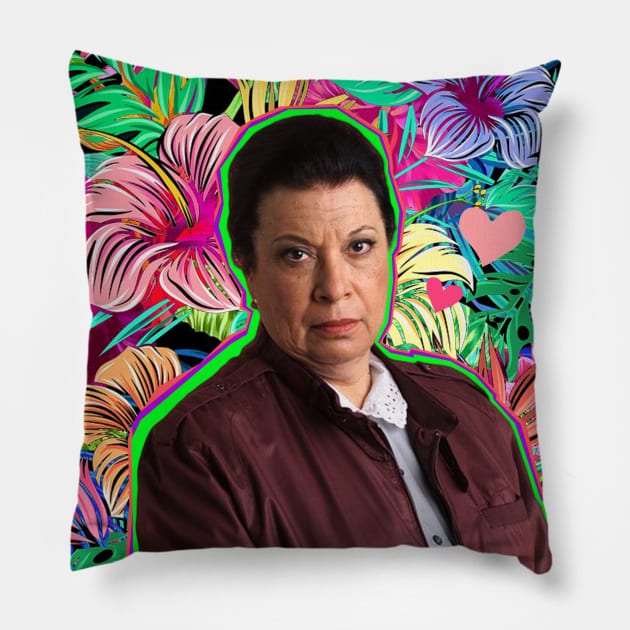 Shelley Morrison Pillow by austyndelugoart