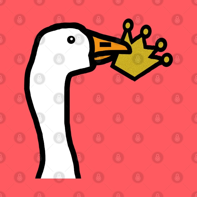 Portrait of a Funny Goose Stealing a Crown by ellenhenryart