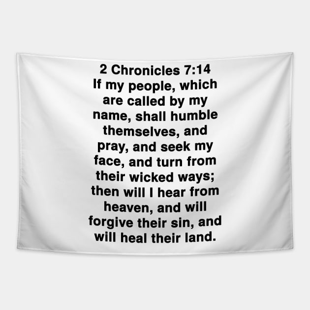 2 Chronicles 7:14  King James Version (KJV) Bible Verse Typography Tapestry by Holy Bible Verses