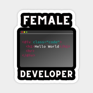 female developer Magnet