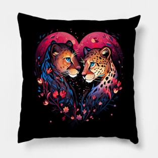 Leopard Couple Valentine Pillow