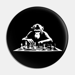 monkey plays chess Pin