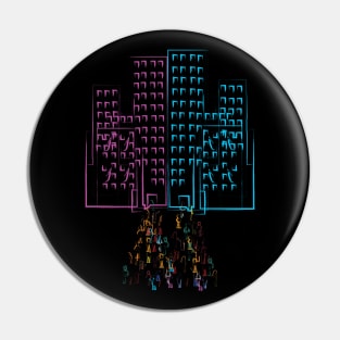 colorful district building Pin