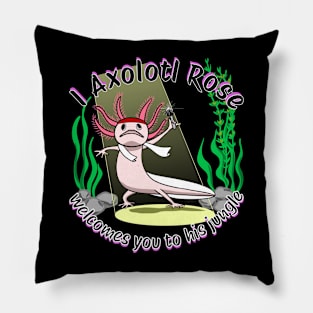 Axolotl Rose Welcomes You To His Jungle🎤 Pillow