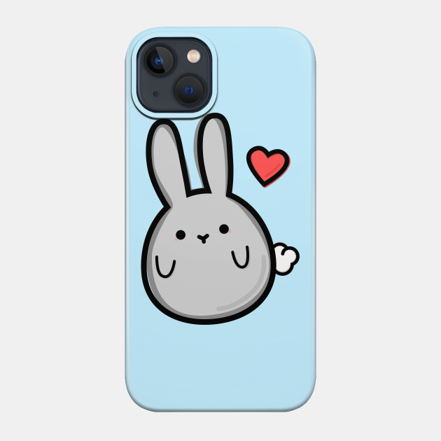 Cute Bunny with a Heart - Cute Bunny - Phone Case