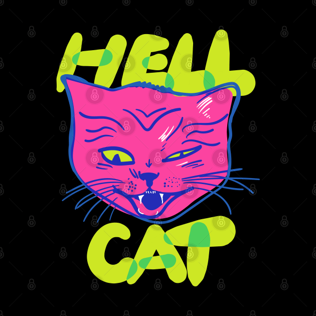 Hell Cat - this devil cat is coming at you from hell. by YourGoods