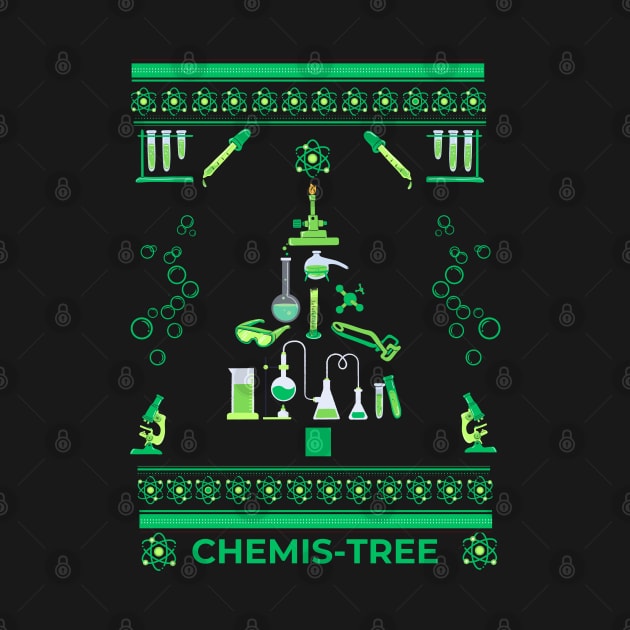 Nerdy Christmas Chemis-Tree Green by Blerdy Laundry