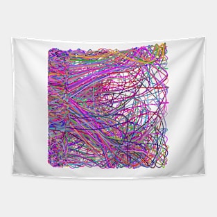 Coded Lines Pink Tapestry