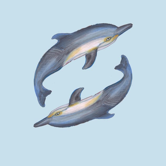 dolphin fish swim water ocean aquatic cetacean whale underwater animal by pegacorna