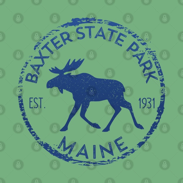 Baxter State Park Maine ME Moose Lovers Hiking Souvenirs by Pine Hill Goods