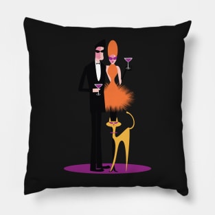 Orange Cocktail Dress Pillow