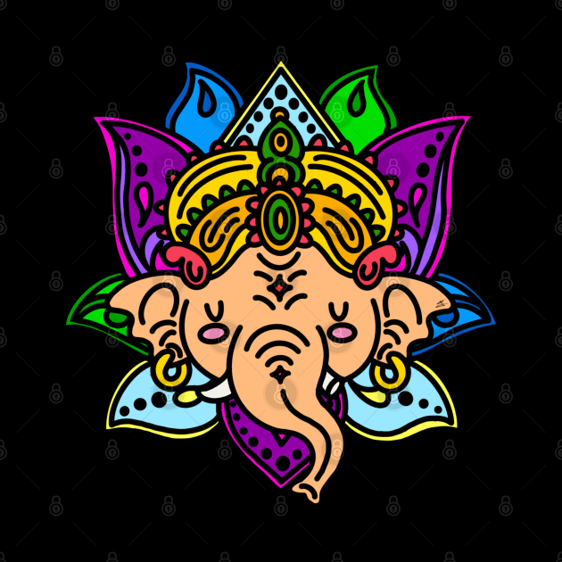 Colorful Ganesha by OfficialRaGee