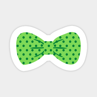 Green polkadot tie Magnet