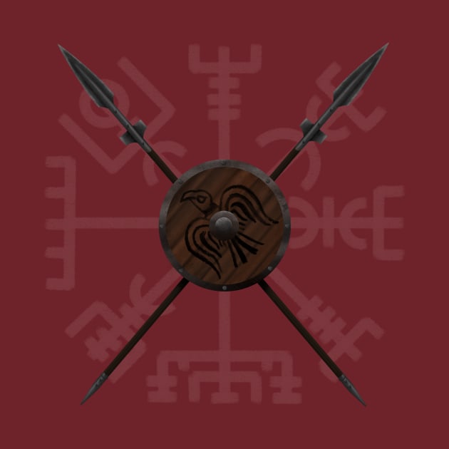 Spears and shield by 752 Designs