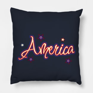 Patriotic America  Graphic Pillow