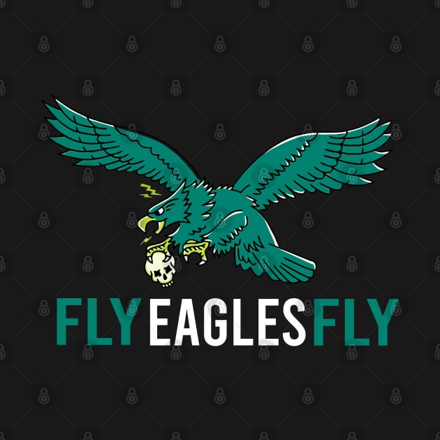 fly eagles fly retro by Mortensen