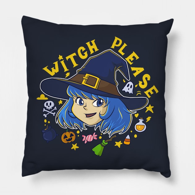 Witch Please Pillow by rudypagnel