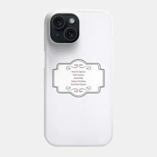 5 Solas of Reformation (White) Phone Case