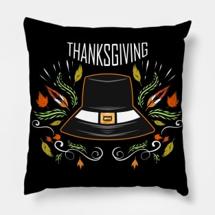 Pilgrims Hat Thanksgiving Pillow