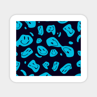 smile blue pattern Magnet