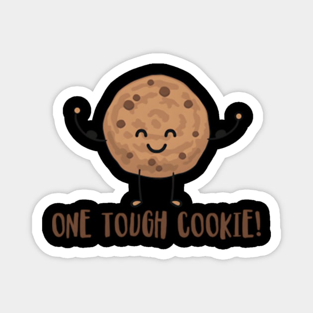 One Tough Cookie Chocolate Chip Cookie With Muscles Magnet by jasper-cambridge