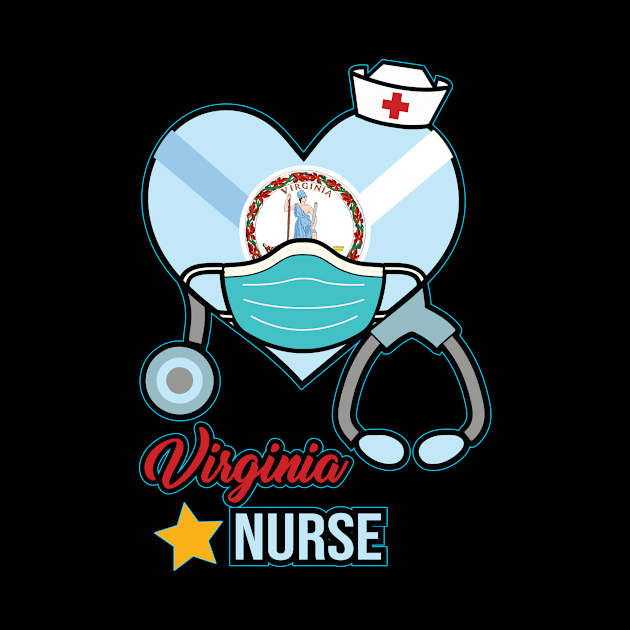 Virginia Nurse - Love RN LPN CNA State Nursing Gift by ScottsRed