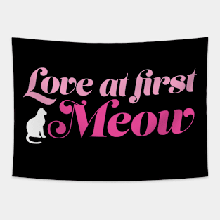 Love At First Meow - Cat Lover Cats Tapestry