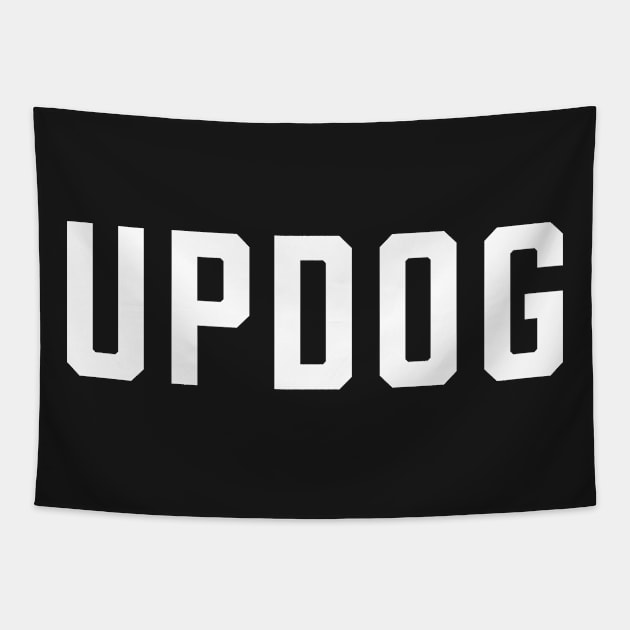 UPDOG WHITE Tapestry by ArtbyCorey