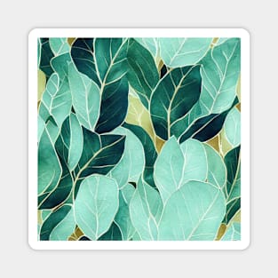 Small leaves pattern Magnet