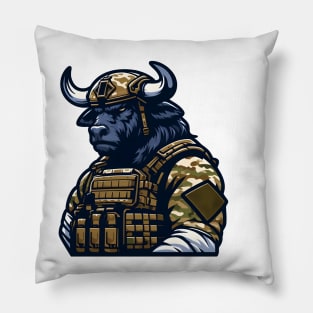 Tactical Minotaur Power Tee: Where Mythical Might Meets Modern Strength Pillow