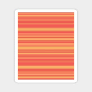 Vibrant Orange Stripes Pattern Magnet