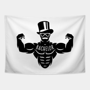 Bachelor (Stag Night Party / Groom / Tattoo / Black) Tapestry