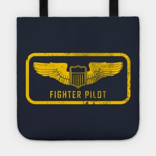 Fighter Pilot Wings Patch (distressed) Tote