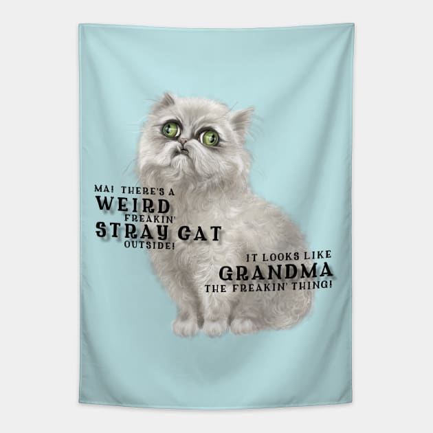 Weird Cat Tapestry by Ladycharger08