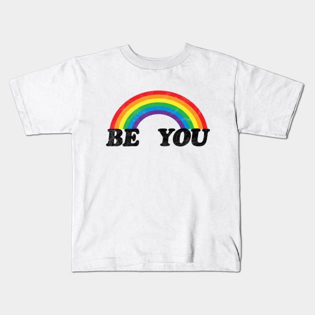 Retro LGBT T-Shirt| Cool Distressed Tops| Be You Rainbow Tee T-Shirt Retro LGBT T-Shirt| Cool Distressed Tops| Be You Rainbow Tee T-Shirt