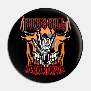 Halloween Rock & Roll horror trivia Pin