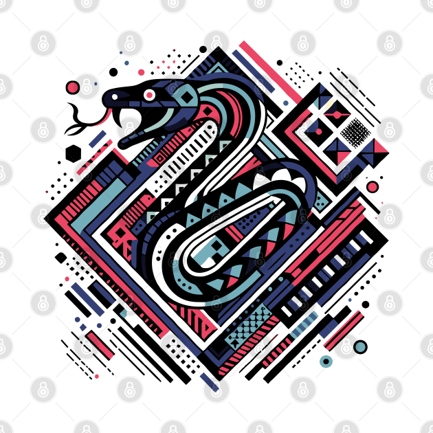 Abstract Animal Snake 2 by sapphire seaside studio