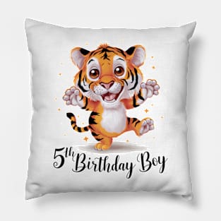 Cute Tiger 5th Birthday Present Wild Animals Pillow