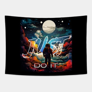 Inspiration: Spaceman, Cloud, Motivation, & Quotes just do it Tapestry