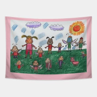 Cute Bugs from Childrens Fantasies Tapestry