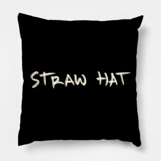 Hand Drawn Straw Hat Pillow